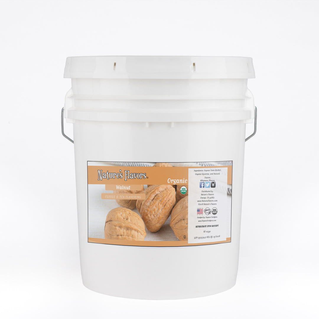 Organic Walnut Coffee and Tea Flavor Without Diacetyl