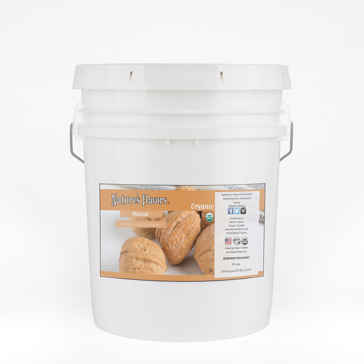 Organic Walnut Coffee and Tea Flavor Without Diacetyl