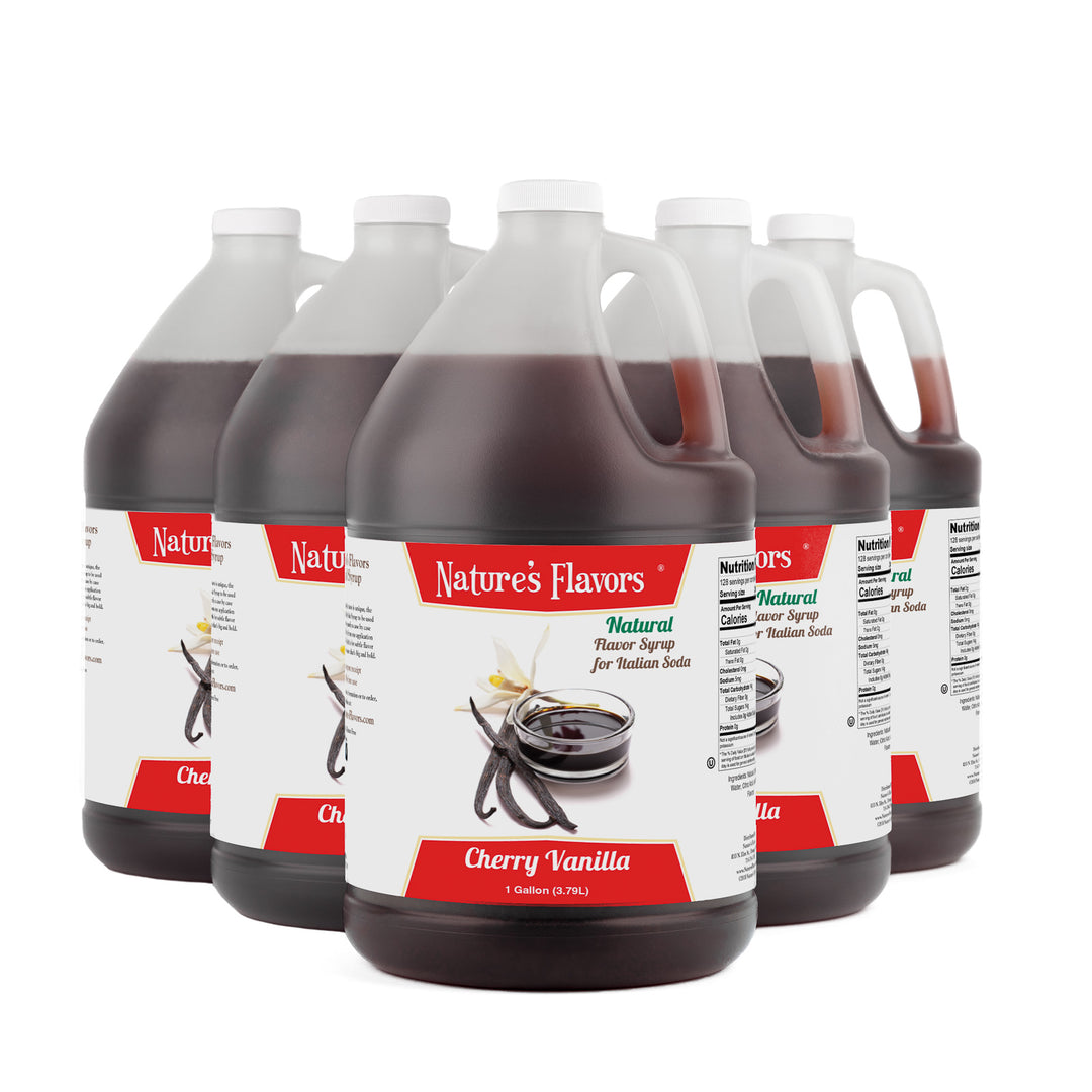 Cherry Vanilla Italian Soda Syrup, Natural