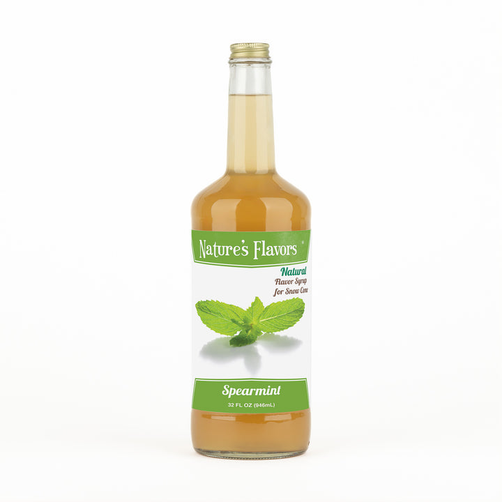 Spearmint Snow Cone Syrup, Natural