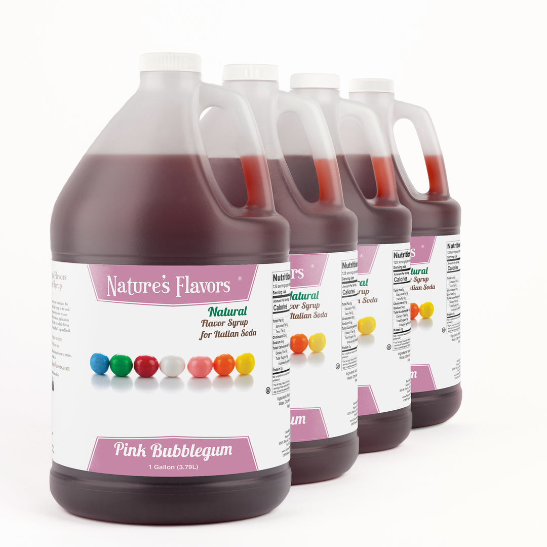 Pink Bubble Gum Italian Soda Syrup, Natural