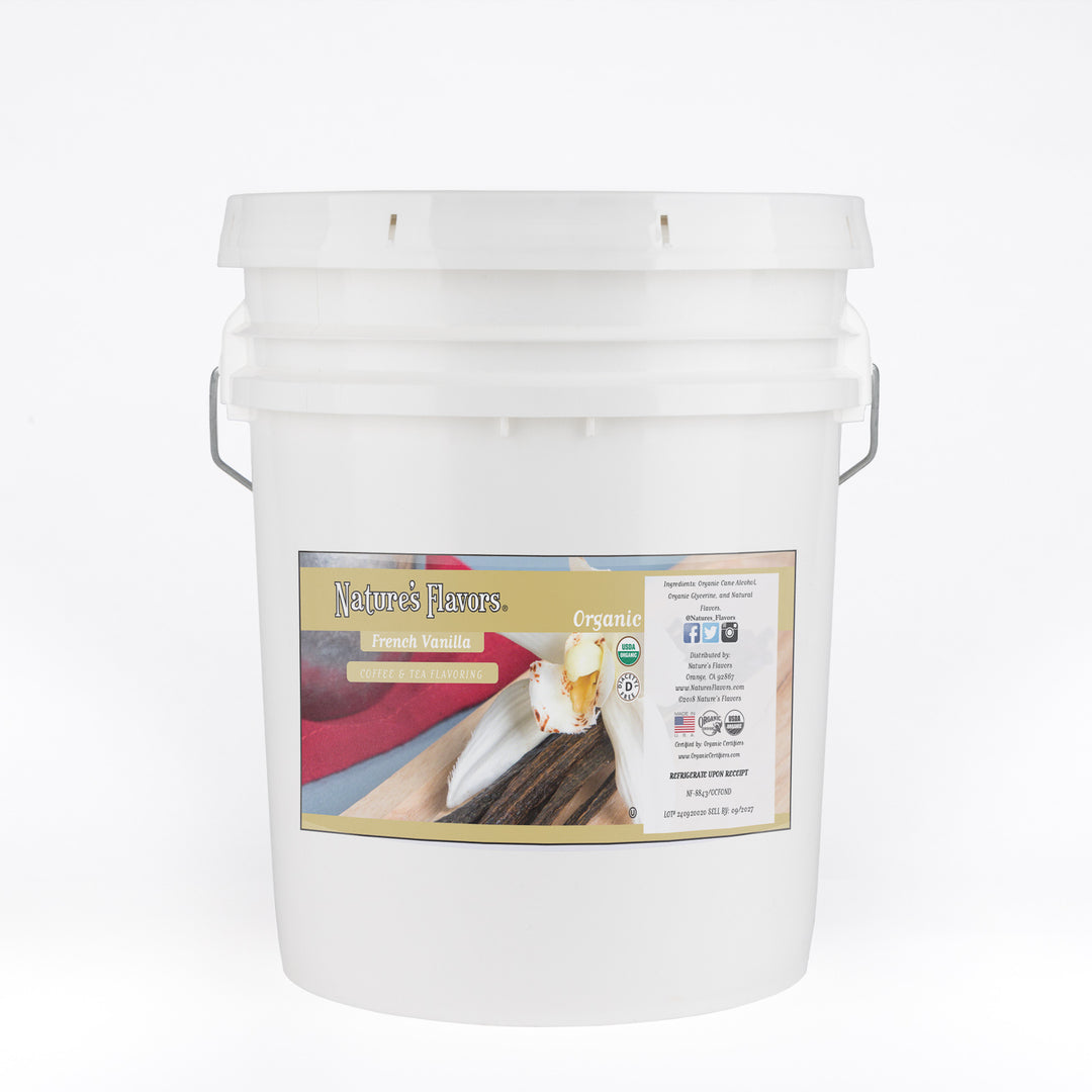 Organic French Vanilla Coffee and Tea Flavoring Without Diacetyl