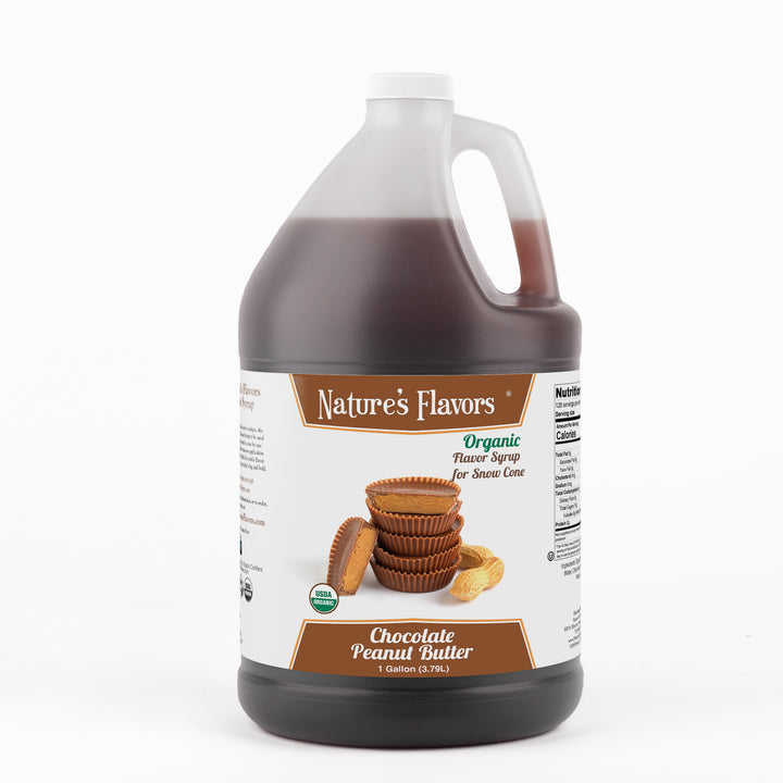 Chocolate Peanut Butter Snow Cone Syrup, Organic