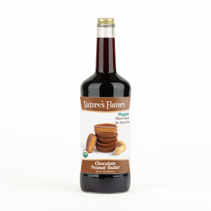 Chocolate Peanut Butter Snow Cone Syrup, Organic