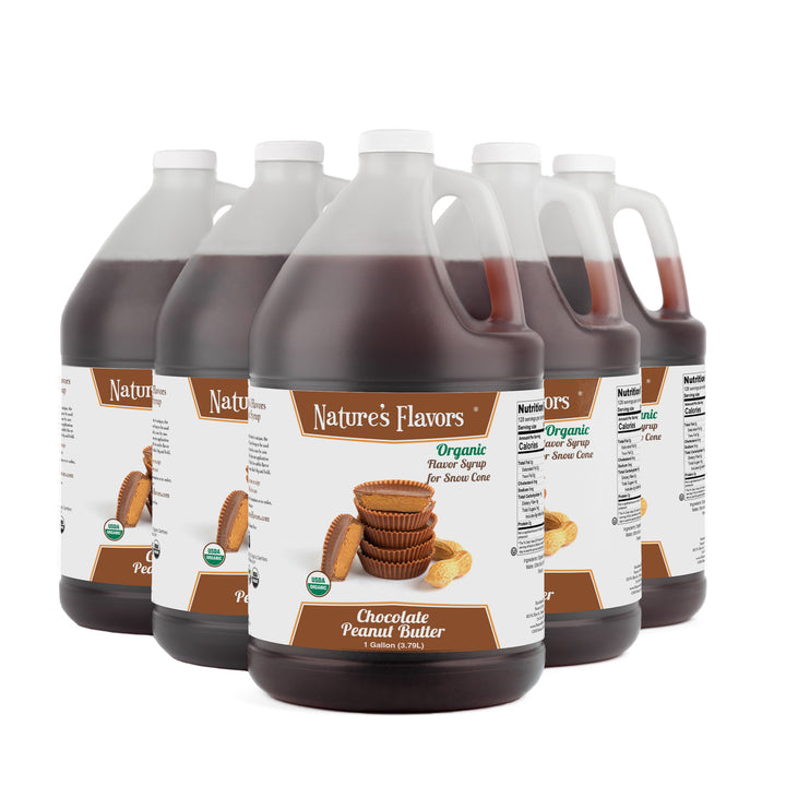 Chocolate Peanut Butter Snow Cone Syrup, Organic