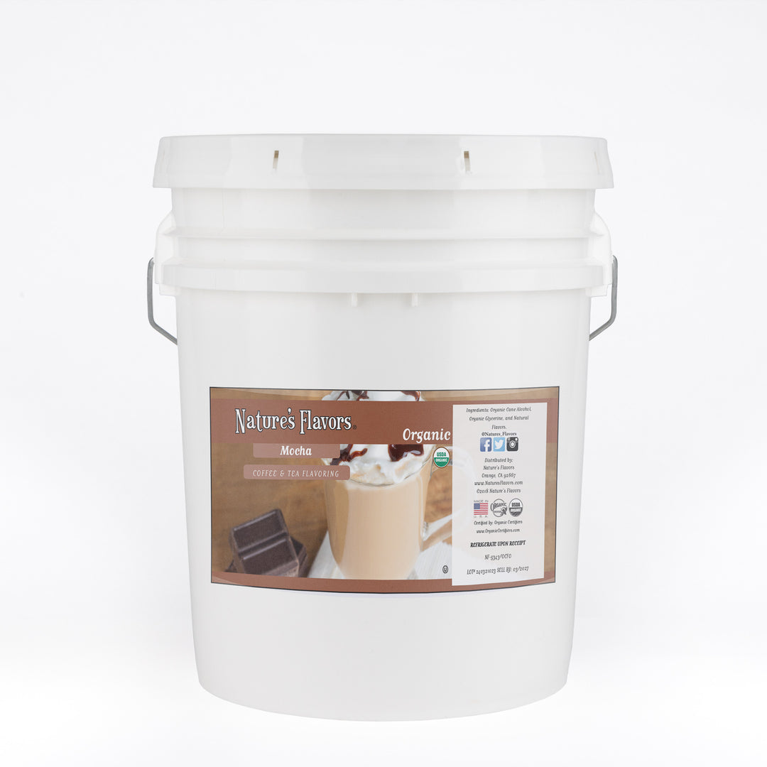 Organic Mocha Coffee and Tea Flavor Without Diacetyl