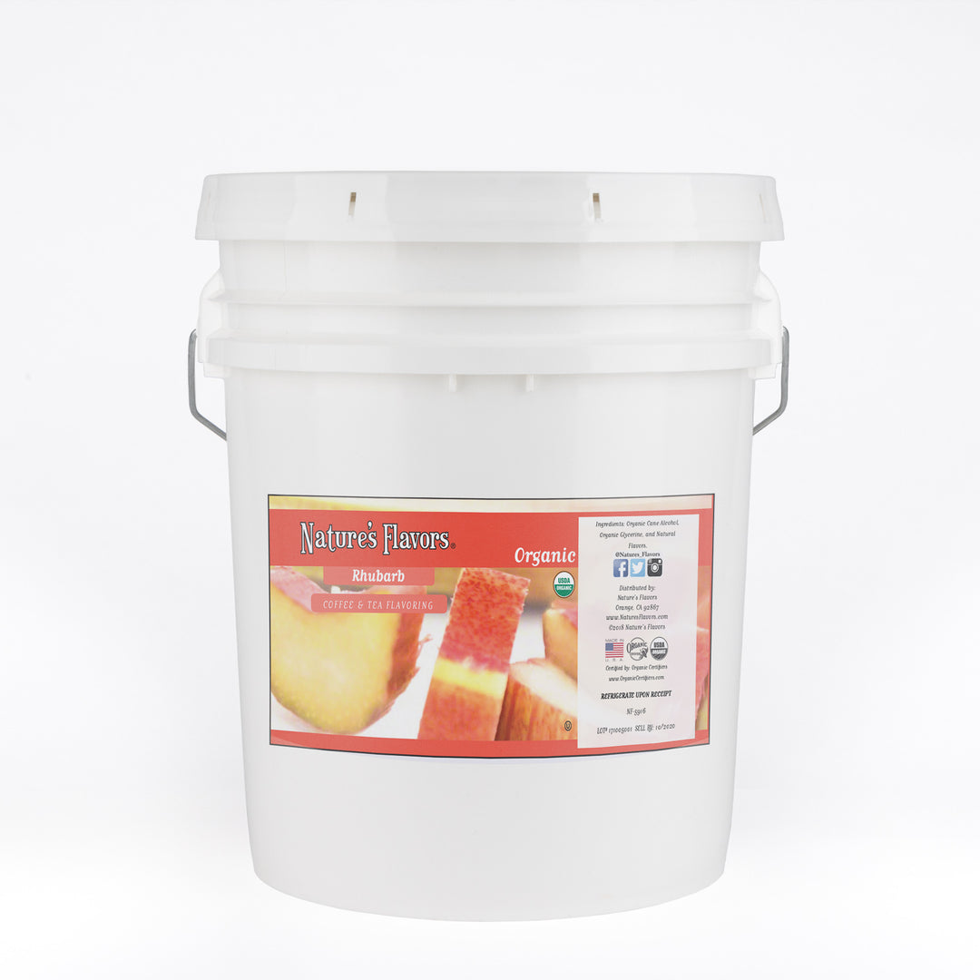 Organic Rhubarb Coffee and Tea Flavor Without Diacetyl