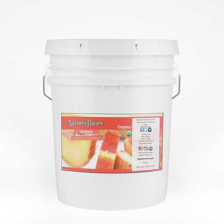 Organic Rhubarb Coffee and Tea Flavor Without Diacetyl