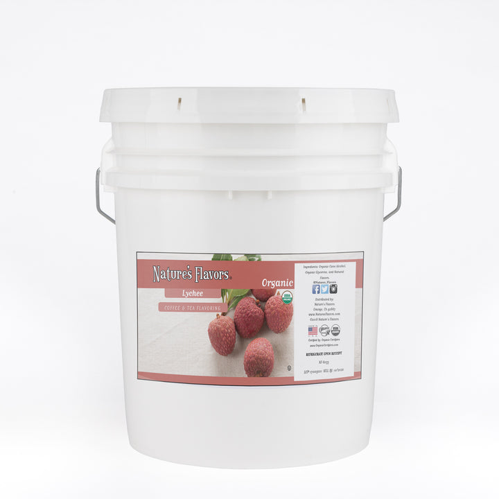 Organic Lychee Coffee and Tea Flavor Without Diacetyl