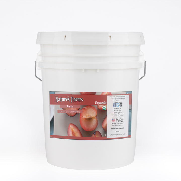 Organic Plum Coffee and Tea Flavor Without Diacetyl