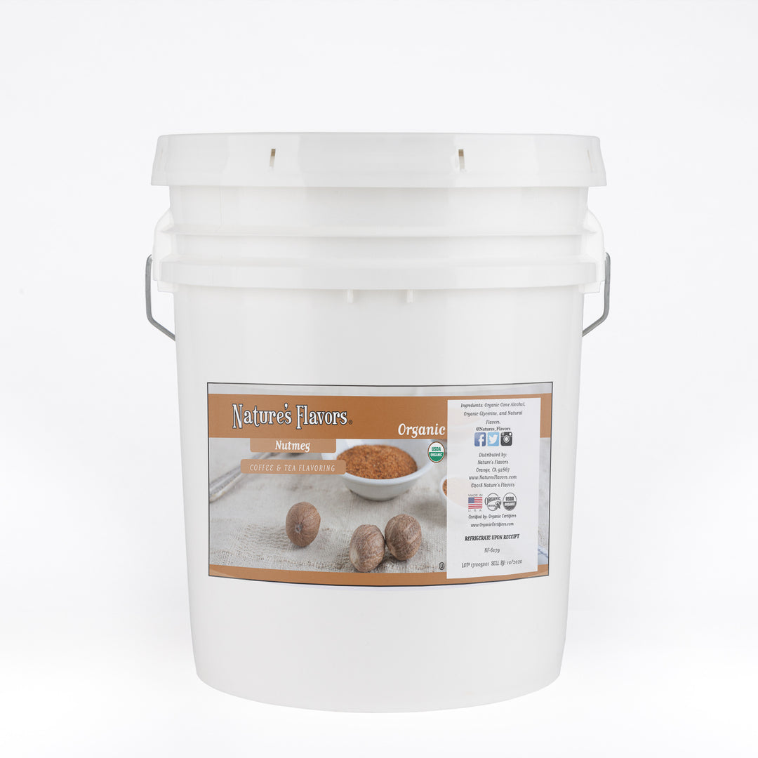 Organic Nutmeg Coffee and Tea Flavor Without Diacetyl