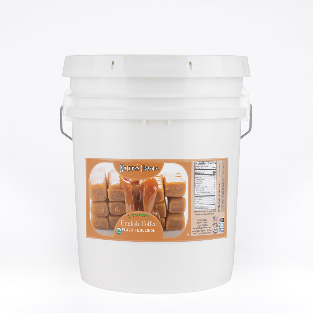 English Toffee Flavor Emulsion for High Heat Applications, Organic