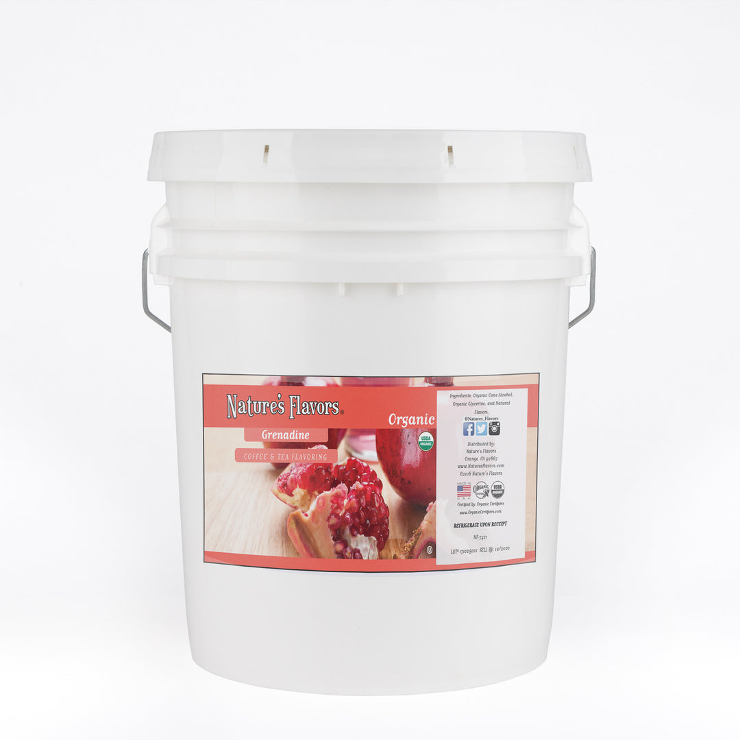 Organic Grenadine Coffee and Tea Flavoring Without Diacetyl