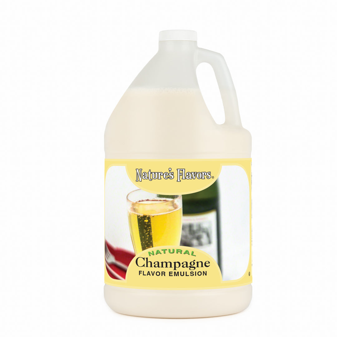 Champagne Flavor Emulsion for High Heat Applications