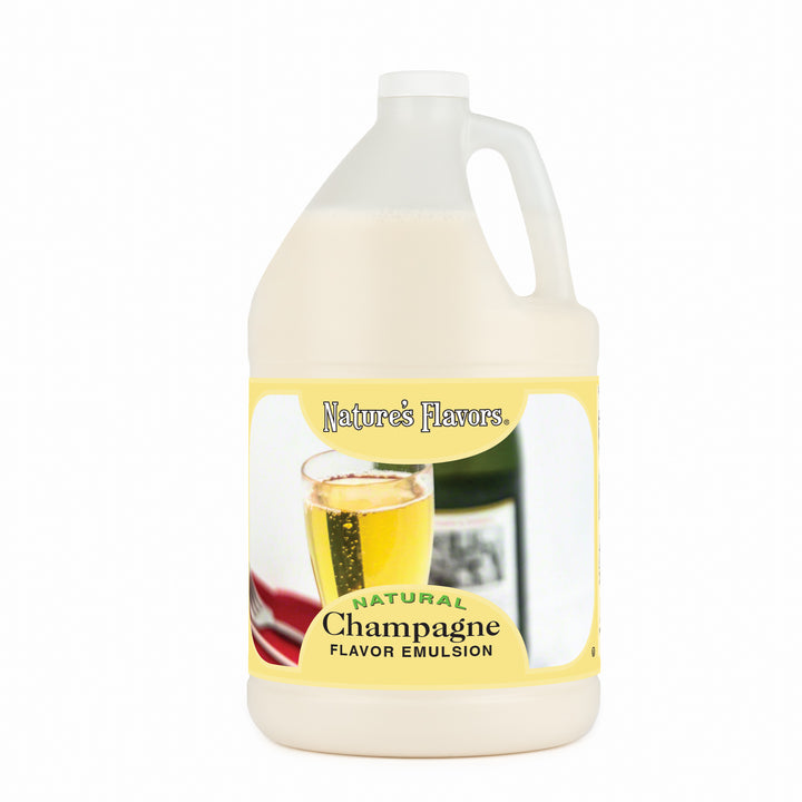Champagne Flavor Emulsion for High Heat Applications