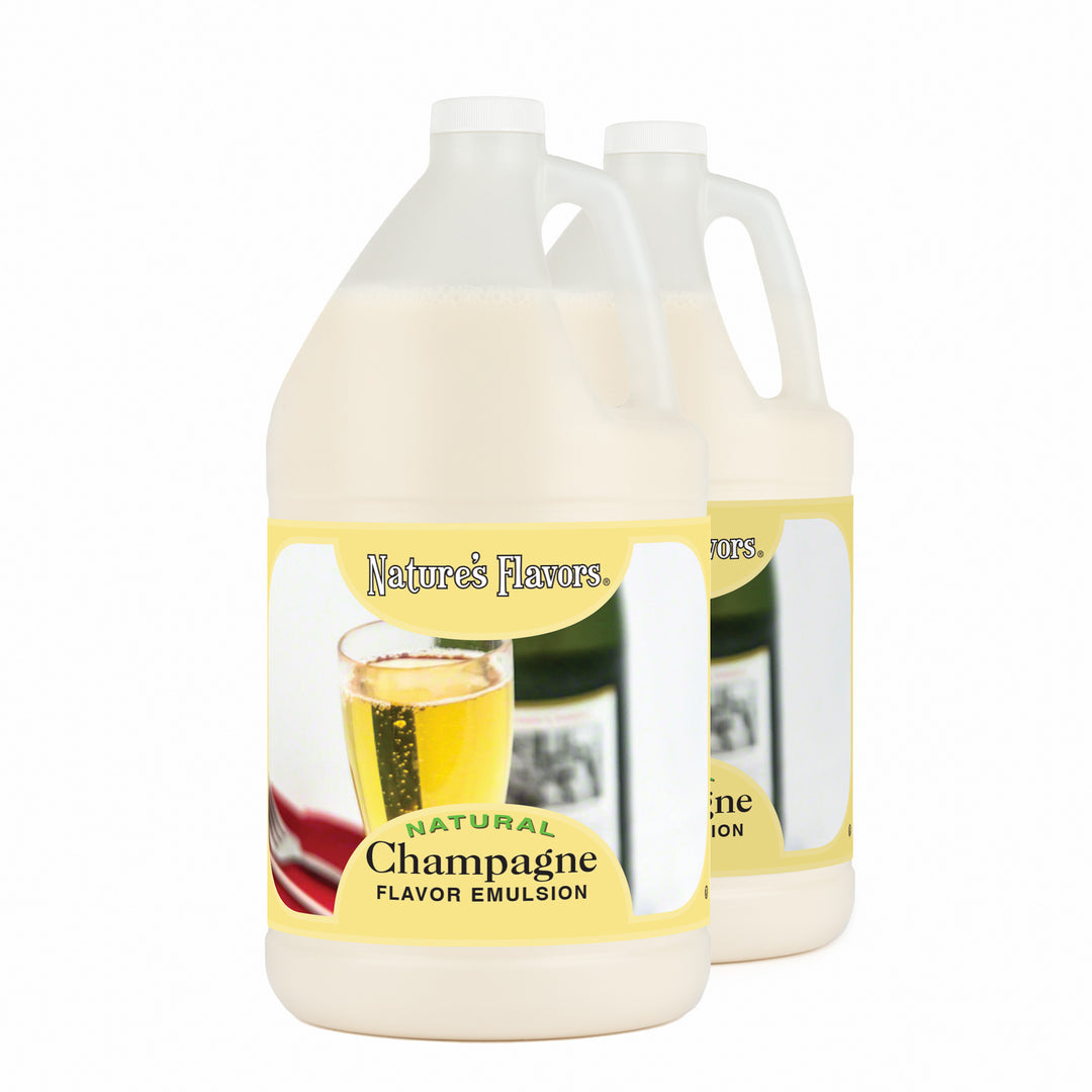 Champagne Flavor Emulsion for High Heat Applications
