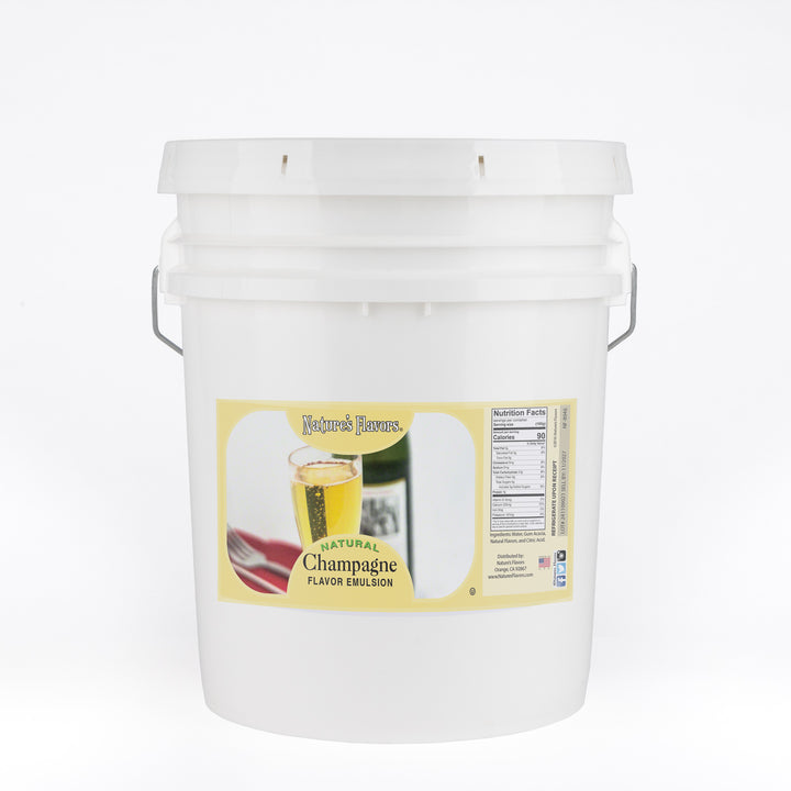 Champagne Flavor Emulsion for High Heat Applications