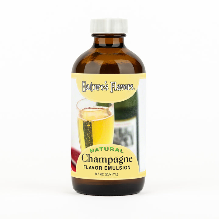 Champagne Flavor Emulsion for High Heat Applications