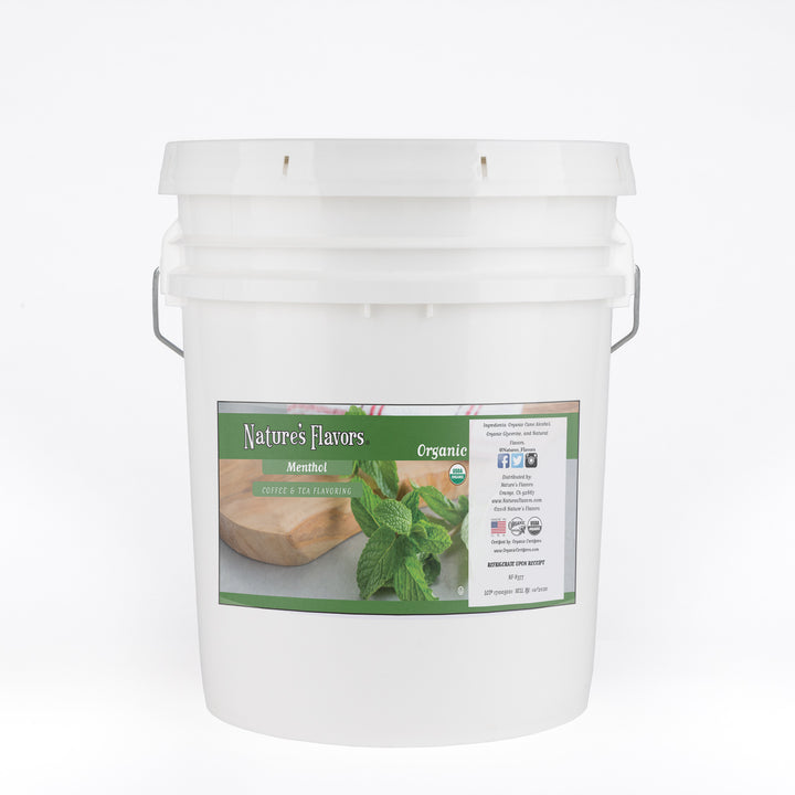 Organic Menthol Coffee and Tea Flavor Without Diacetyl