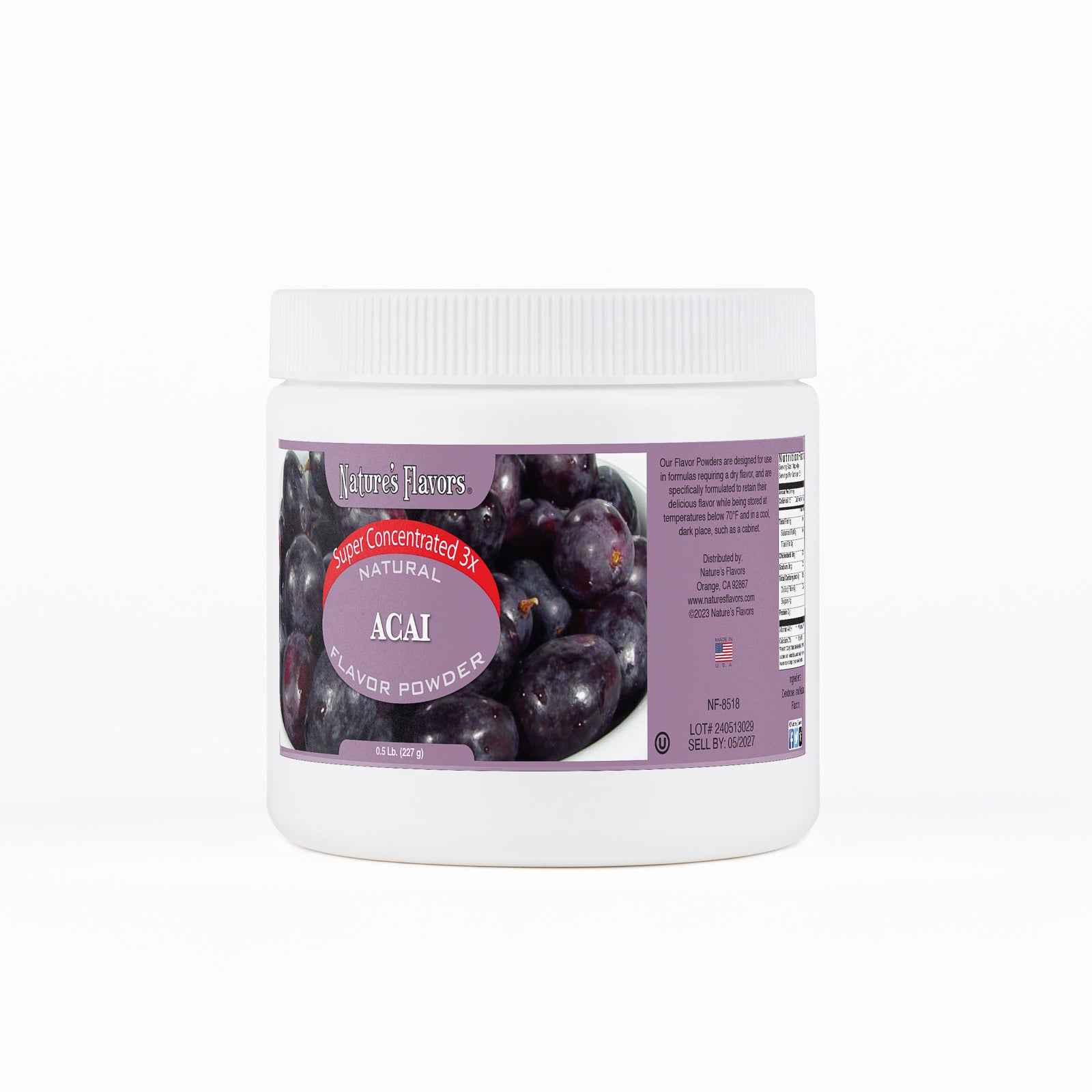 Acai Super Concentrated Flavor Powder (3X Fold) – Nature's Flavors