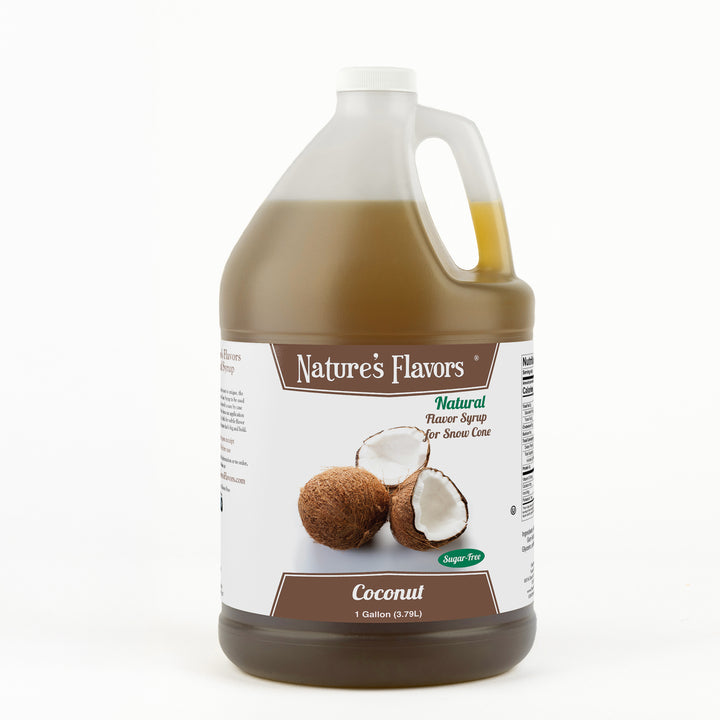 Coconut Snow Cone Syrup, Natural (Sugar Free)