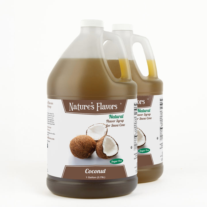 Coconut Snow Cone Syrup, Natural (Sugar Free)
