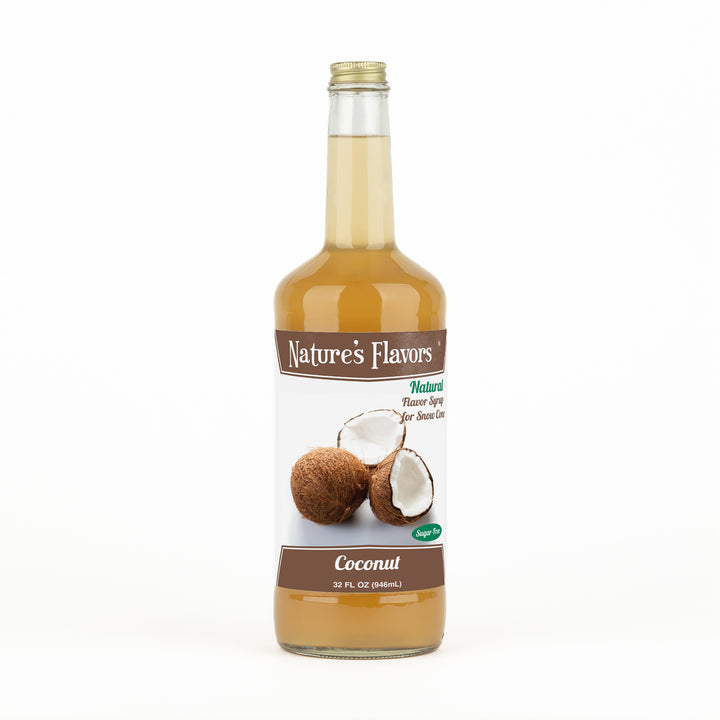 Coconut Snow Cone Syrup, Natural (Sugar Free)