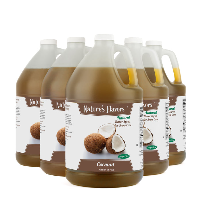 Coconut Snow Cone Syrup, Natural (Sugar Free)