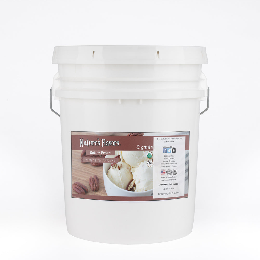 Organic Butter Pecan Coffee and Tea Flavor without Diacetyl