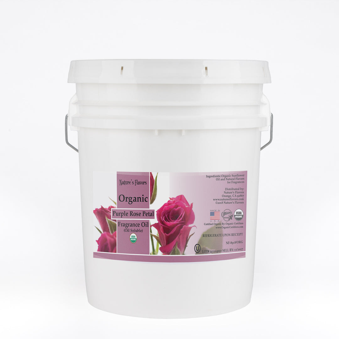 Purple Rose Petal Fragrance Oil (Oil Soluble), Organic