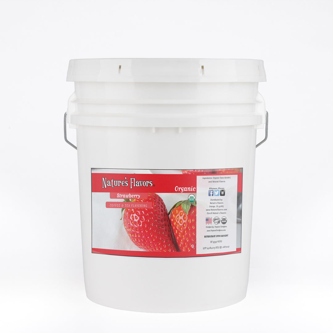 Organic Strawberry Coffee and Tea Flavor Without Diacetyl