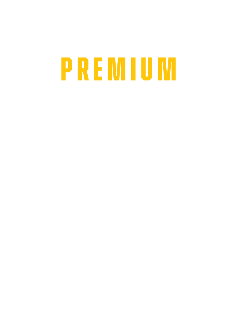 Yellow 'PREMIUM' text on a white background