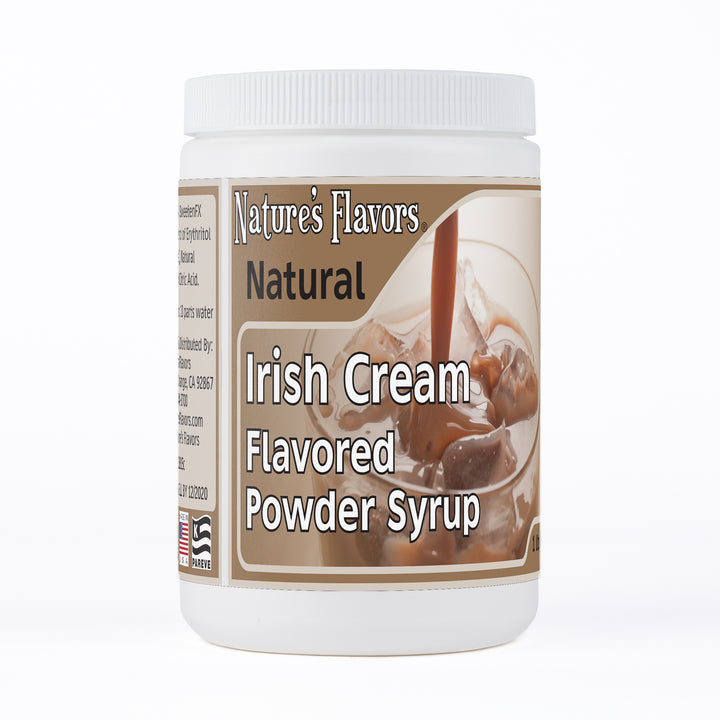 Irish Cream Flavor Organic compliant Syrup for Carbonated and Noncarbonated Drinks, Powdered