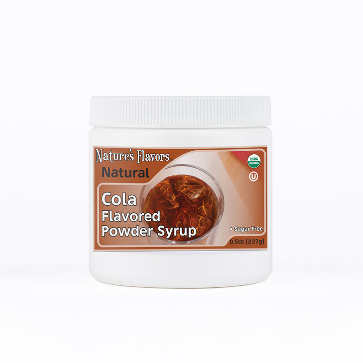 Cola Flavor Organic compliant Syrup for Carbonated and Noncarbonated Drinks, Powdered