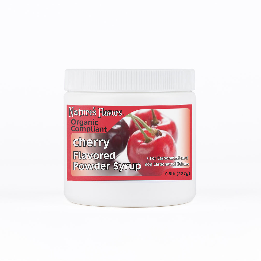 Cherry Flavor Organic compliant Syrup for Carbonated and Noncarbonated Drinks, Powdered