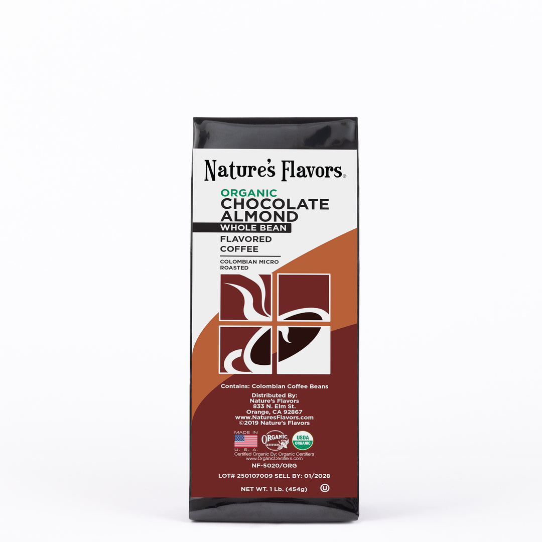 Organic Chocolate Almond Flavored Coffee Beans