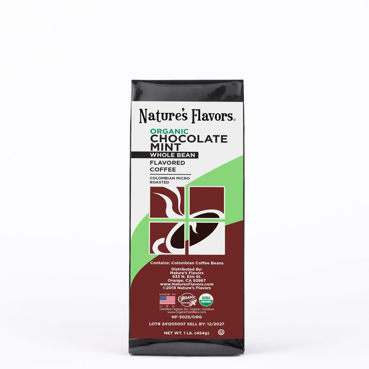 Organic Chocolate Mint Flavored Coffee Beans
