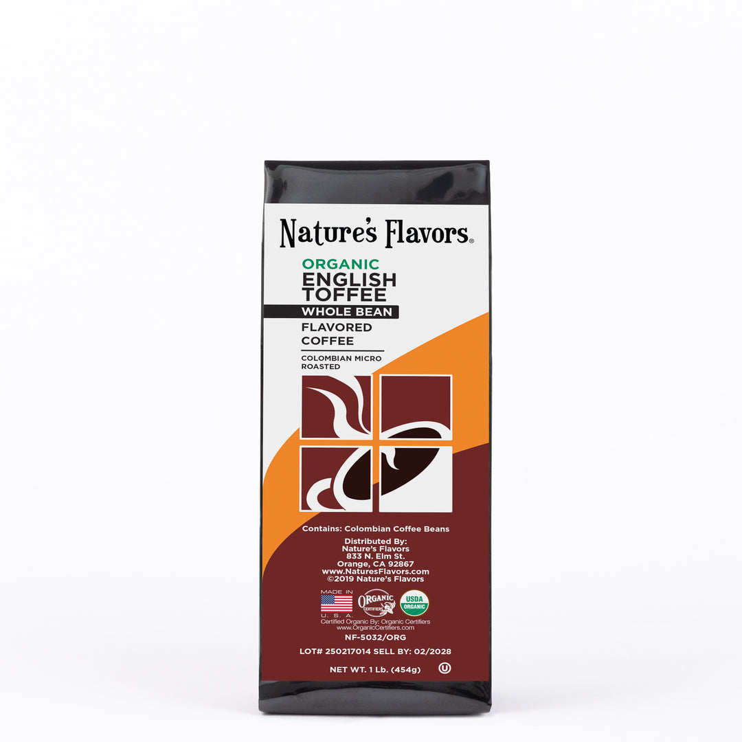 Organic English Toffee Flavored Coffee Beans