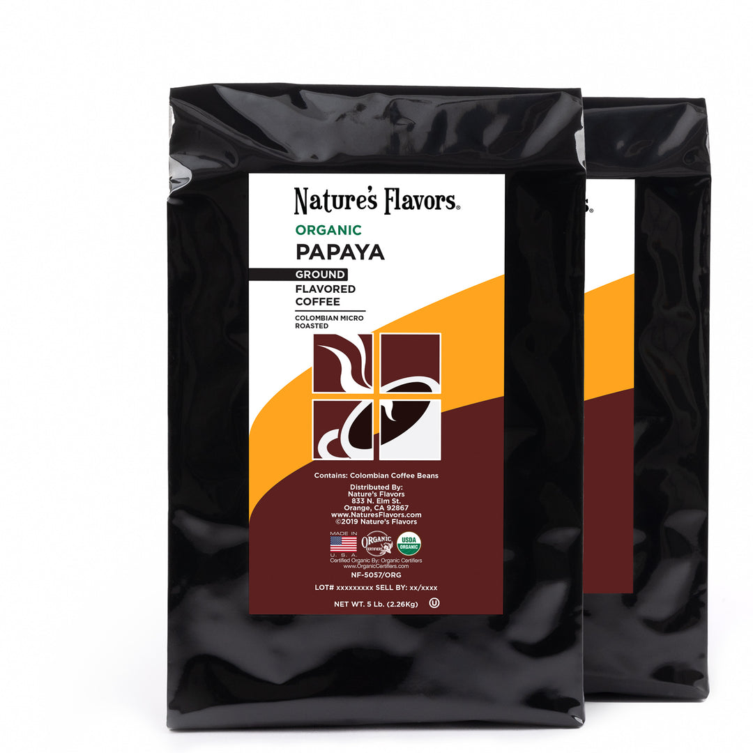 Organic Papaya Flavored Coffee Beans