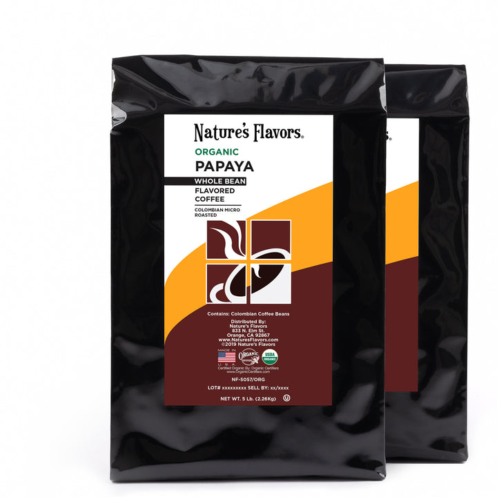Organic Papaya Flavored Coffee Beans