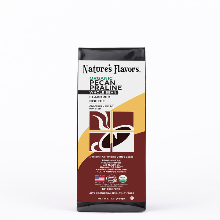 Organic Pecan Praline Flavored Coffee Beans