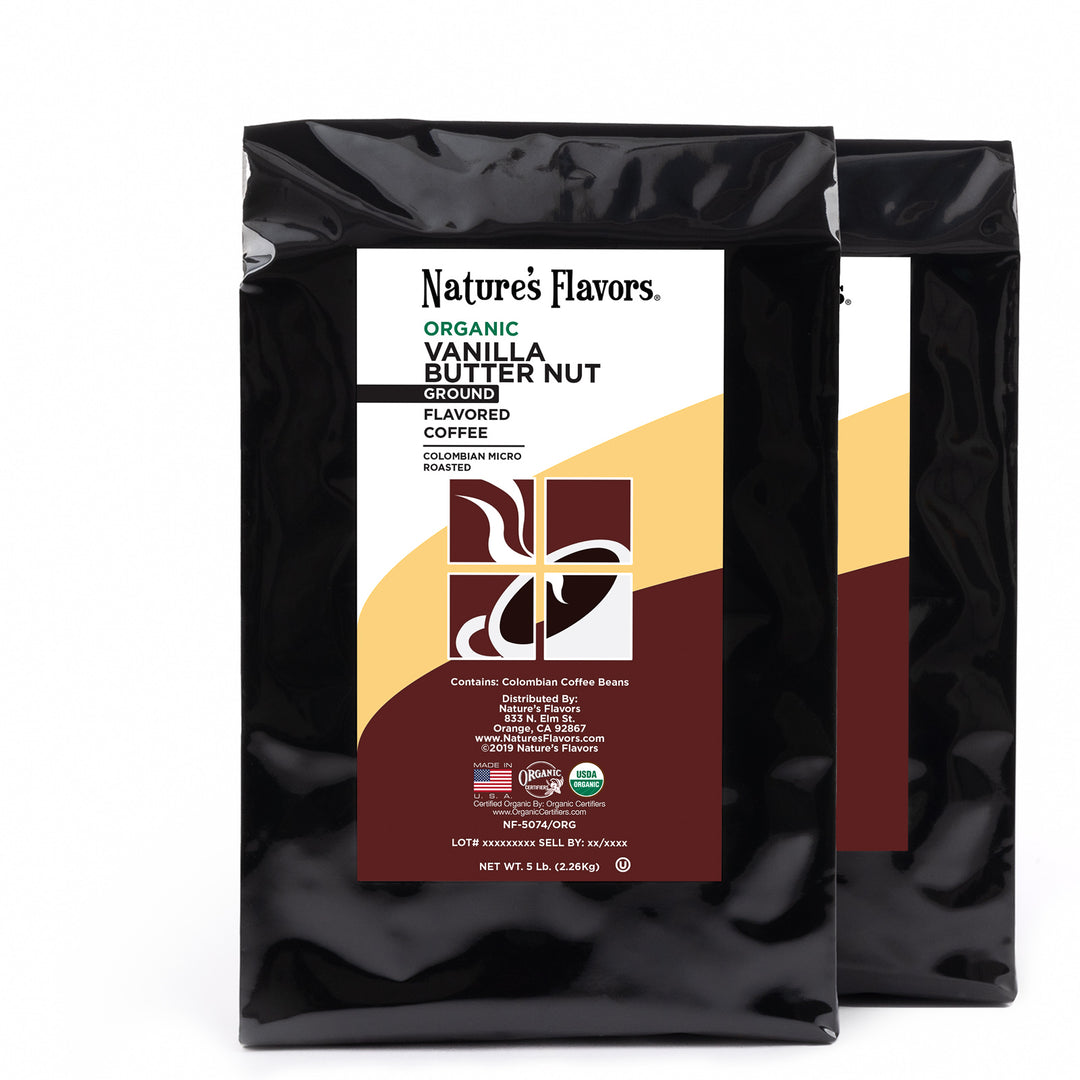 Organic Vanilla Butter Nut Flavored Coffee Beans