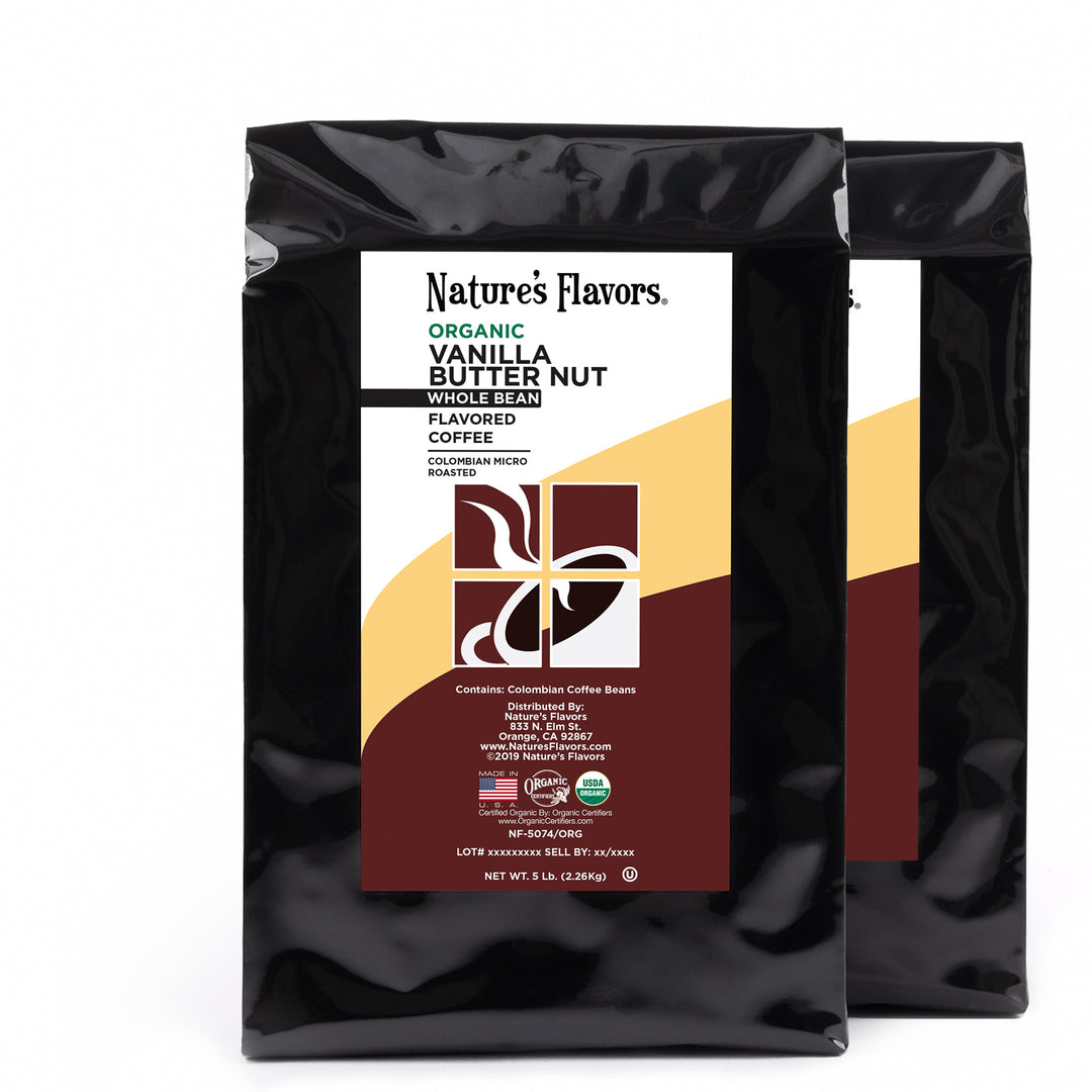 Organic Vanilla Butter Nut Flavored Coffee Beans