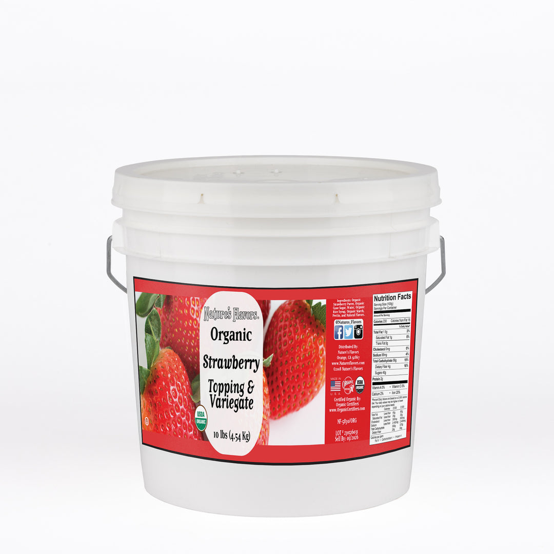Organic Strawberry Topping and Variegate