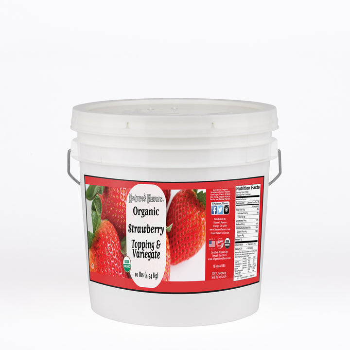 Organic Strawberry Topping and Variegate