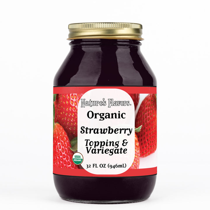 Organic Strawberry Topping and Variegate