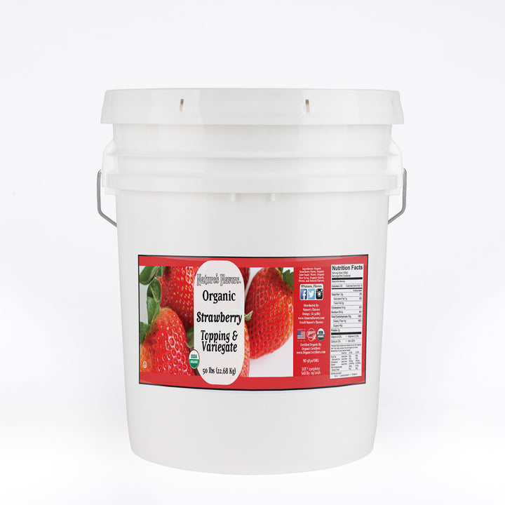 Organic Strawberry Topping and Variegate