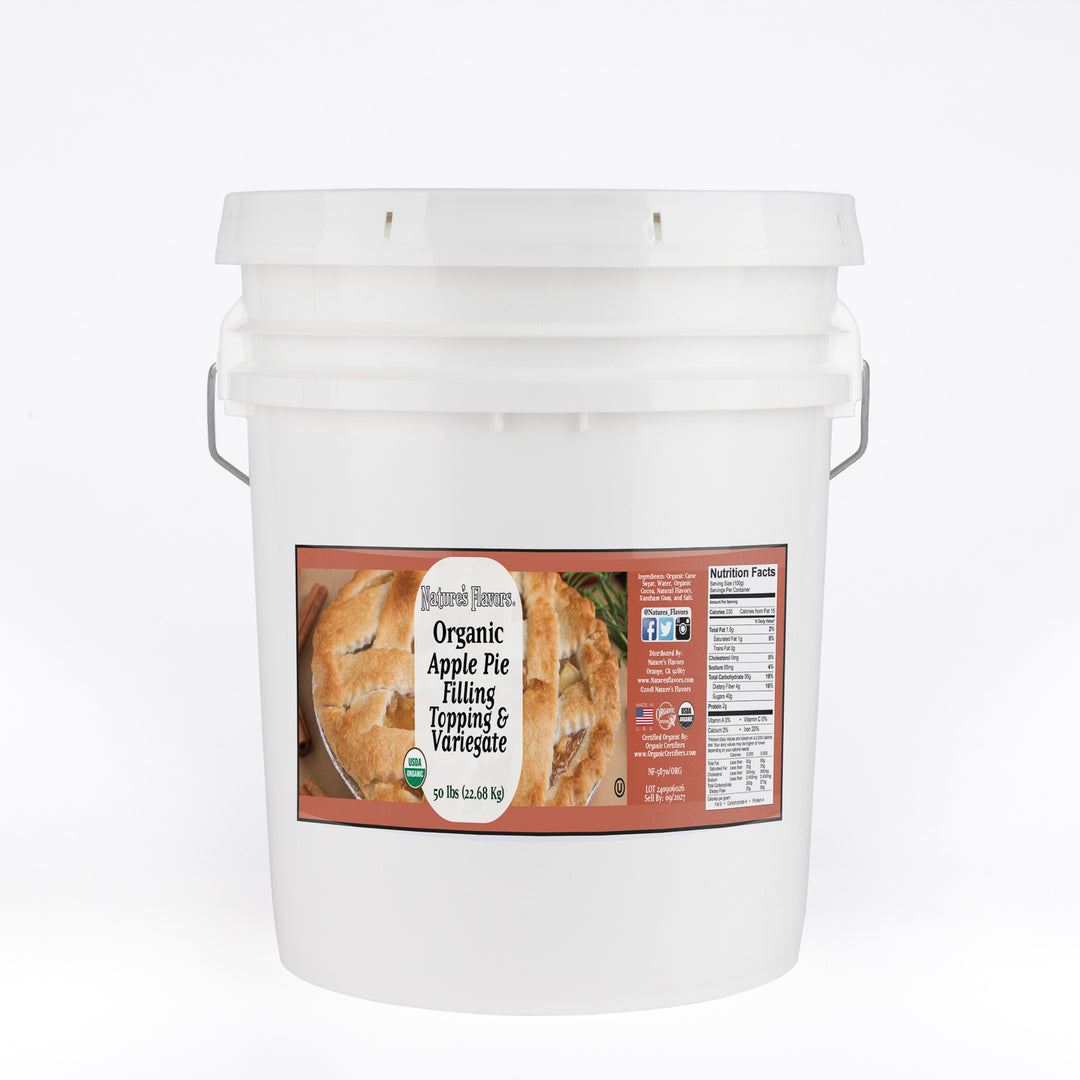 Organic Apple Pie Filling, Topping and Variegate