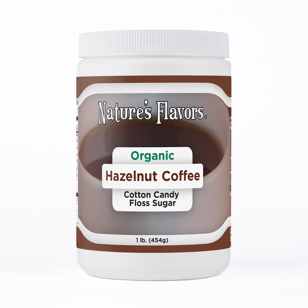Organic Hazelnut Coffee Cotton Candy Floss Sugar