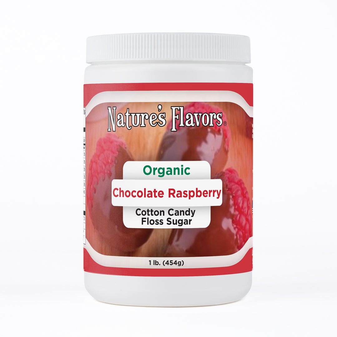 Chocolate Raspberry Cotton Candy Floss Sugar, Organic